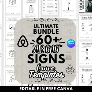 Airbnb Signs Bundle Canva Template