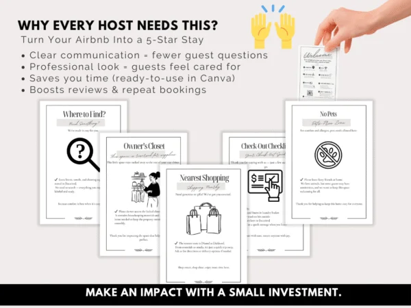 Airbnb Signs Bundle Canva Template - Image 4